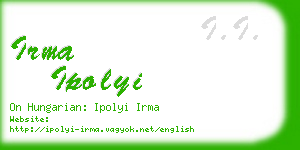 irma ipolyi business card